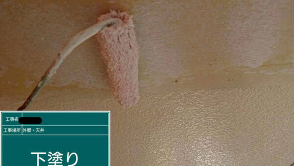 外壁下塗りシーラーと屋根下塗りプライマーを塗装（奈良市都祁馬場町）
