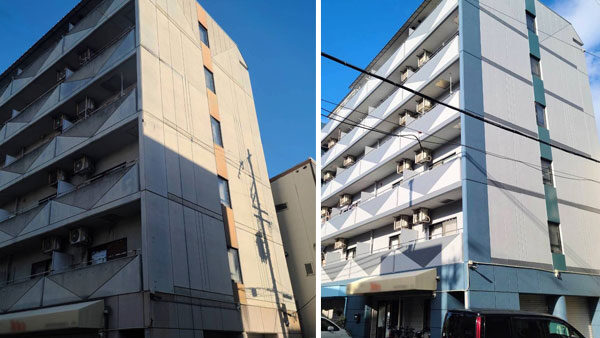 大阪市西成区で外壁塗装。オーデフレッシュsi